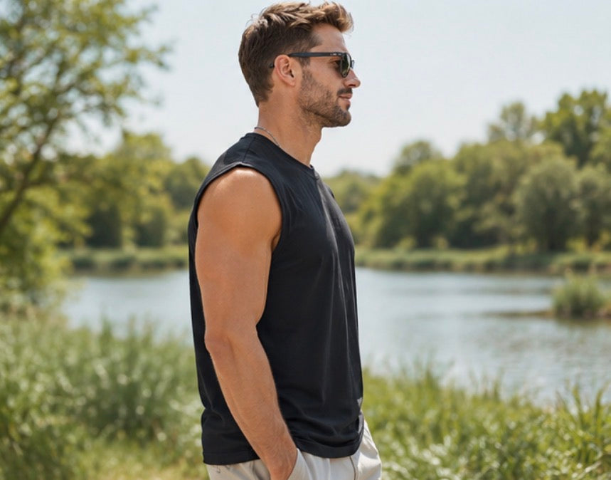 Men's Sleeveless Cotton Tank Top