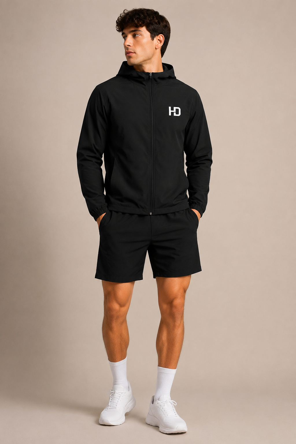 Soft Hooded Sports Jacket
