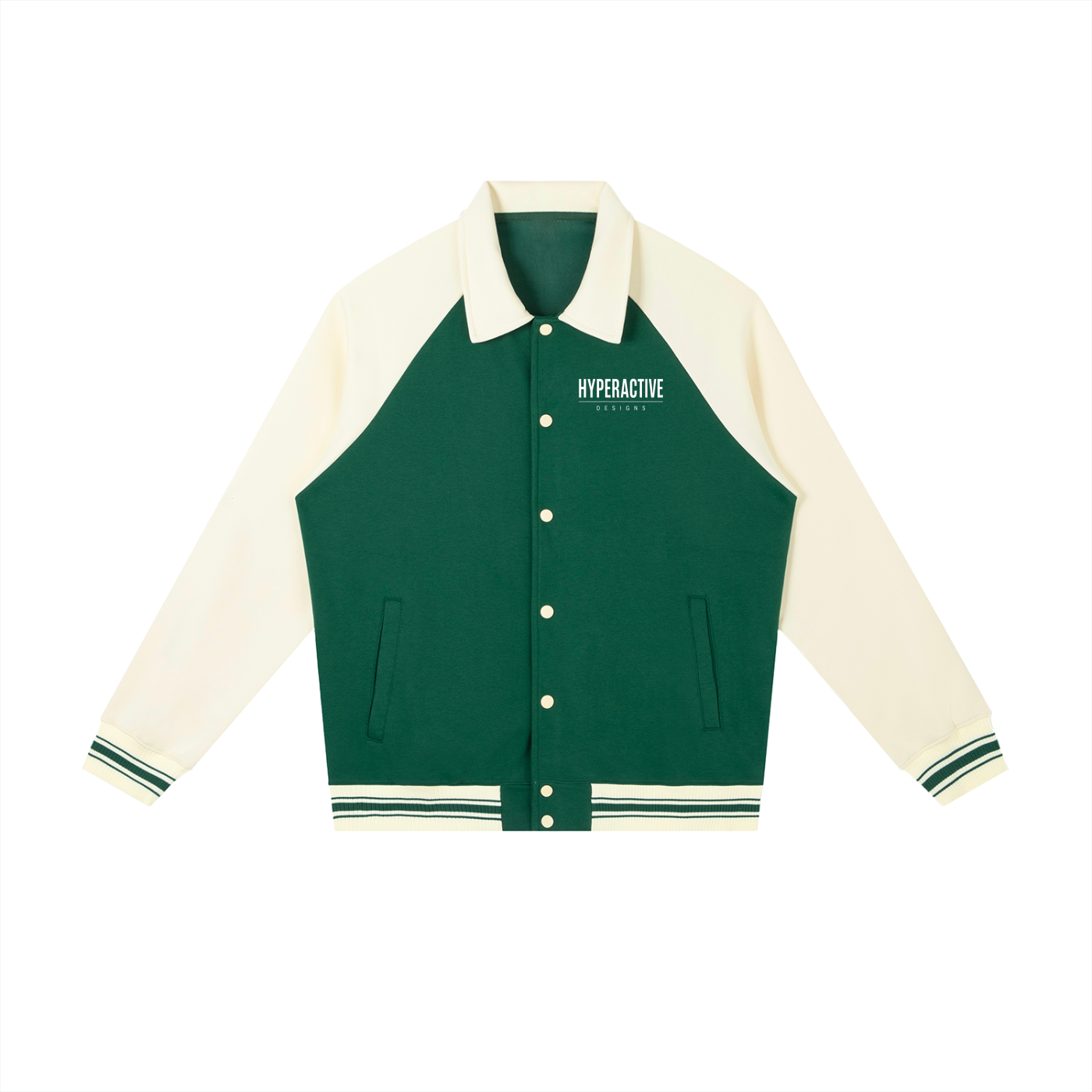 Contrast ADHD Raglan Sleeve Baseball Jacket