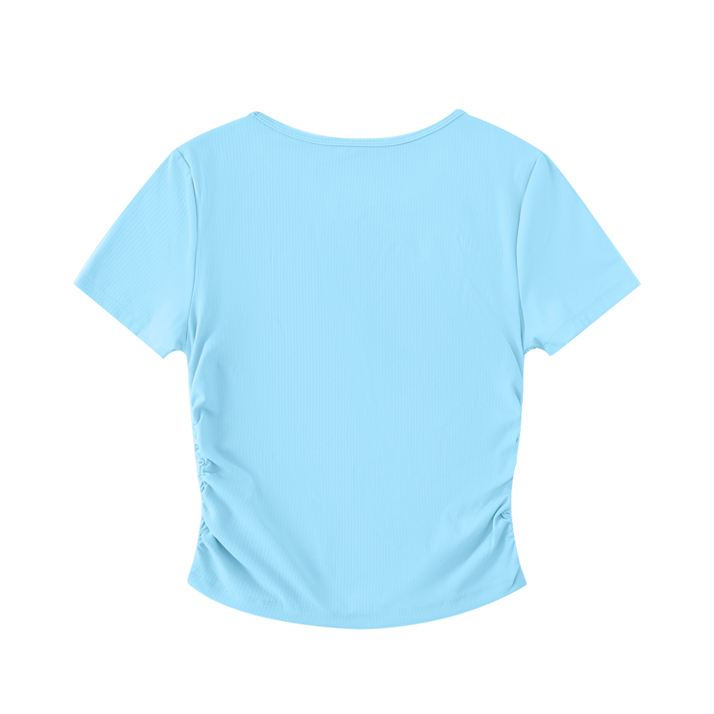 Women's Ruched Bodycon Crop Top