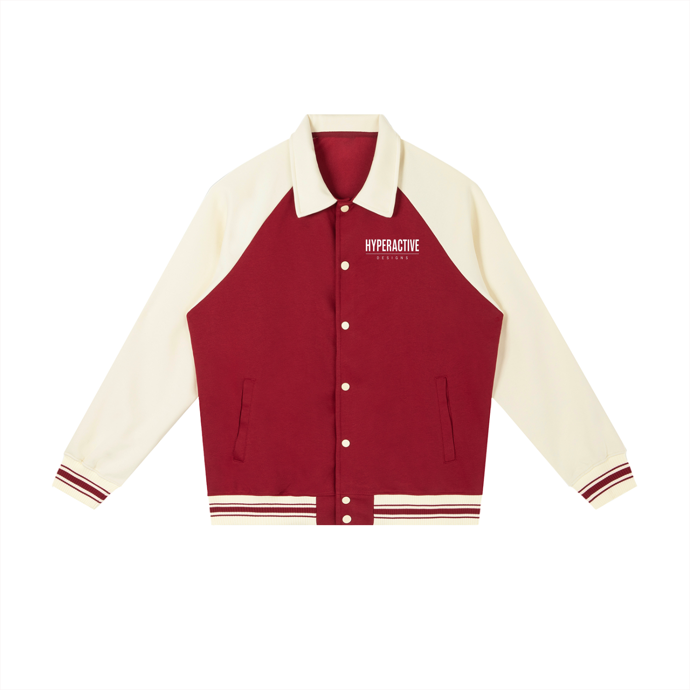 Contrast ADHD Raglan Sleeve Baseball Jacket