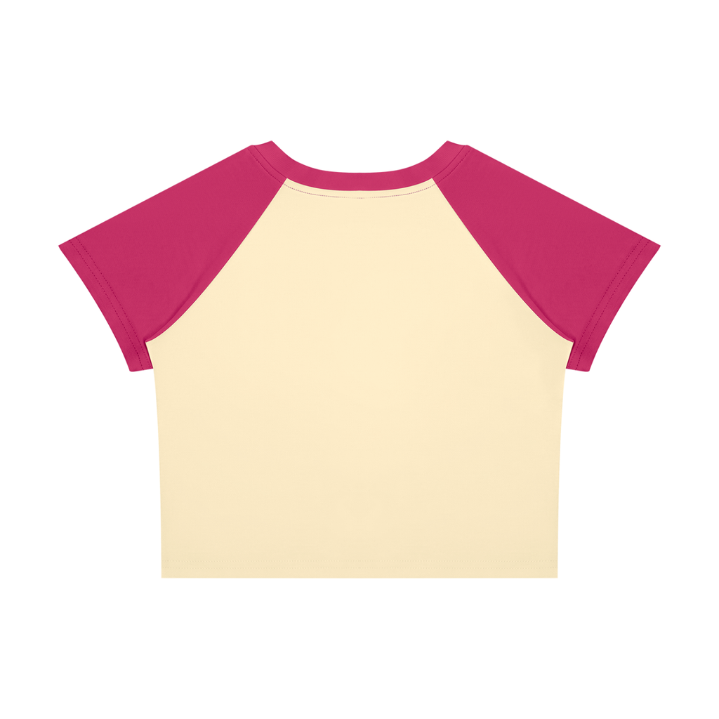 Women’s Slim Fit Raglan Color Block Baby T-Shirt