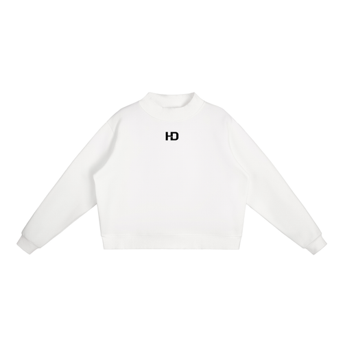 Essential Fleece Mock-Neck Crew Sweatshirt - Central Logo