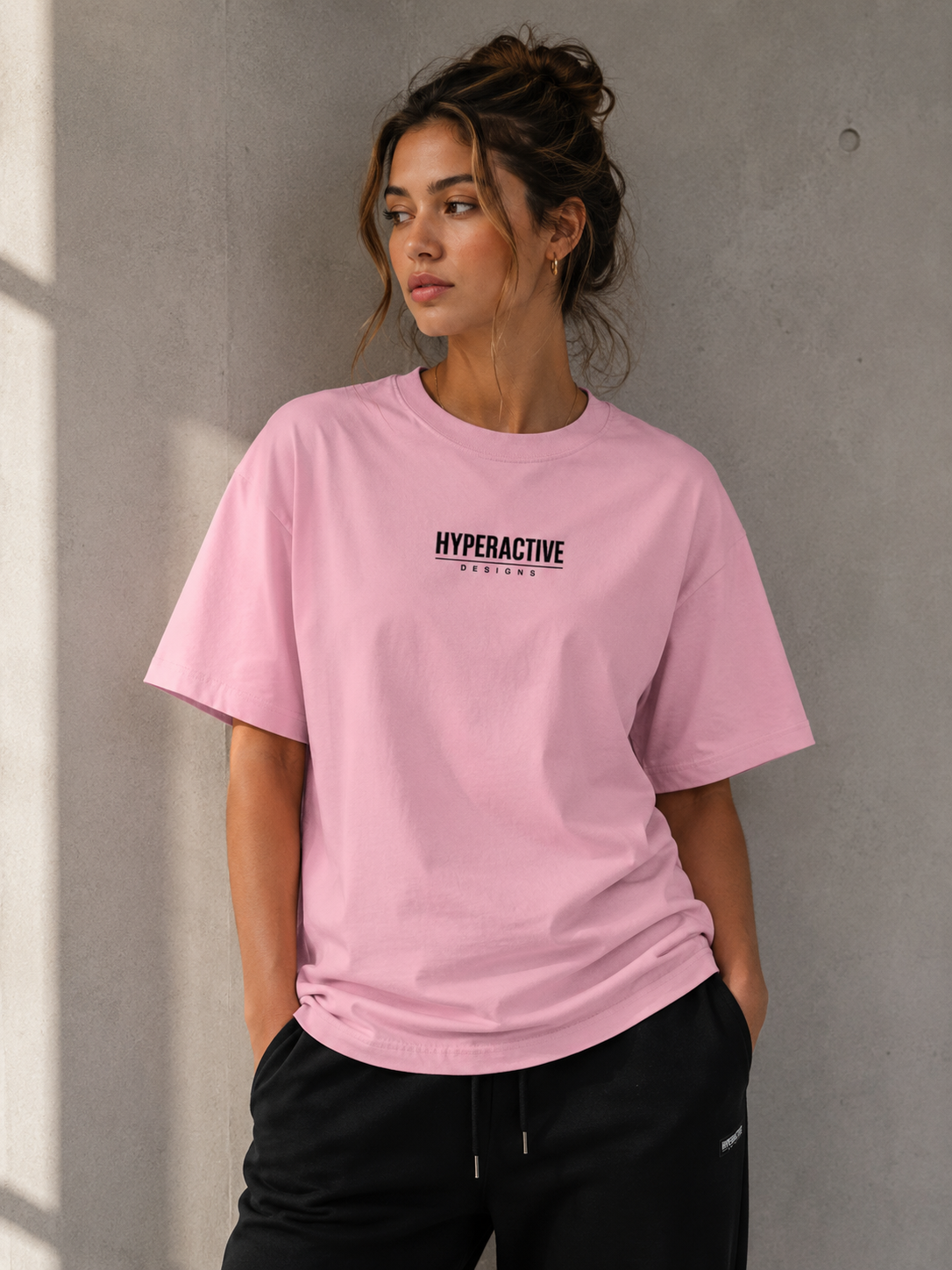 Essential Oversized Cotton T-Shirt - Central logo