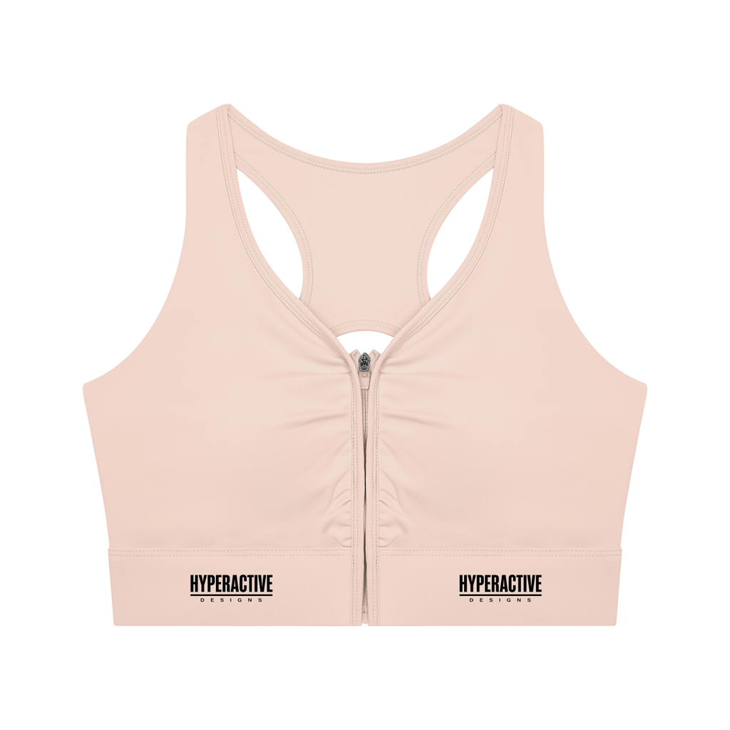 Women’s Cropped Zip Yoga Sports Bra