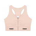 Women’s Cropped Zip Yoga Sports Bra