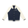 Contrast Raglan Sleeve Baseball Jacket