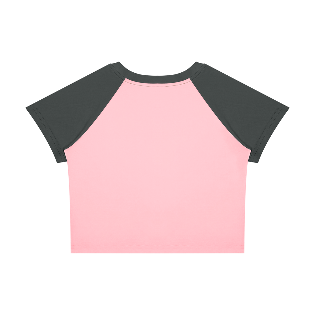 Women’s Slim Fit Raglan Color Block Baby T-Shirt