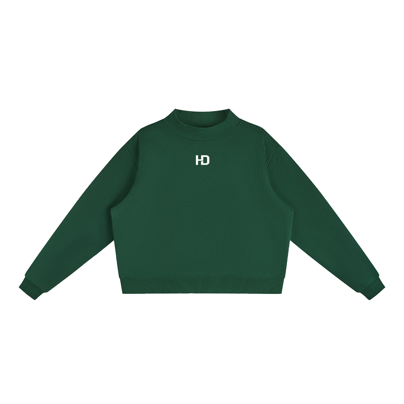 Essential Fleece Mock-Neck Crew Sweatshirt - Central Logo