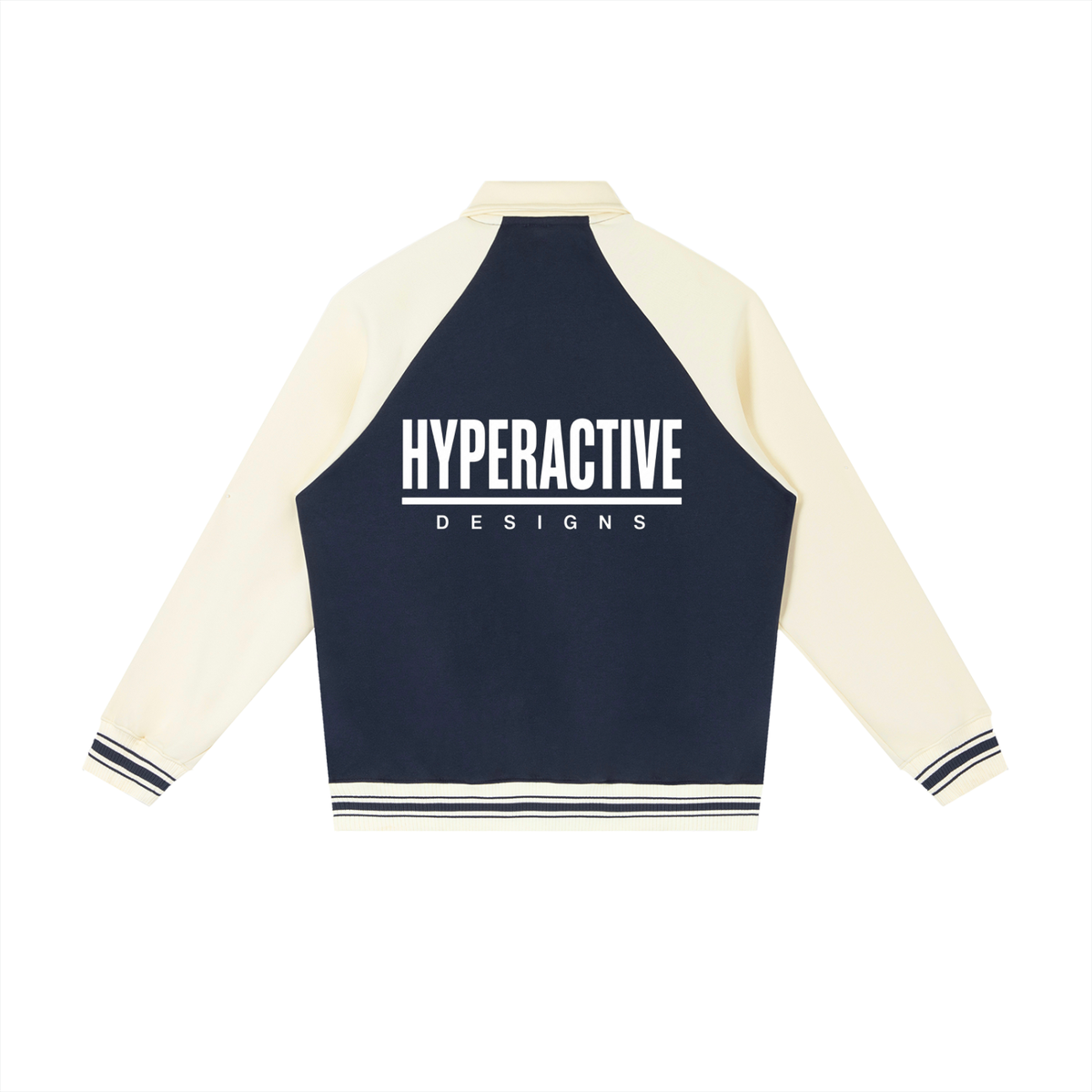 Contrast Raglan Sleeve Baseball Jacket