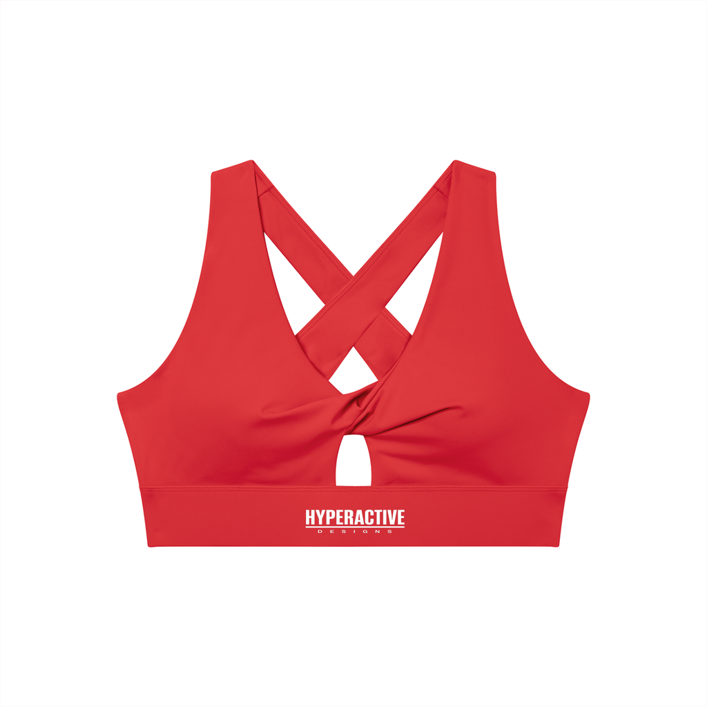 Women's Twist Front V-Neck Sports Bra