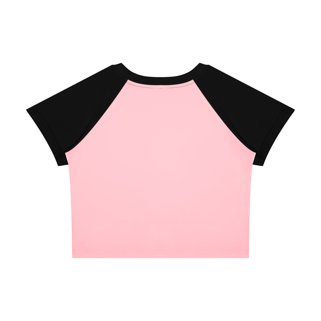 Women’s Slim Fit Raglan Color Block Baby T-Shirt