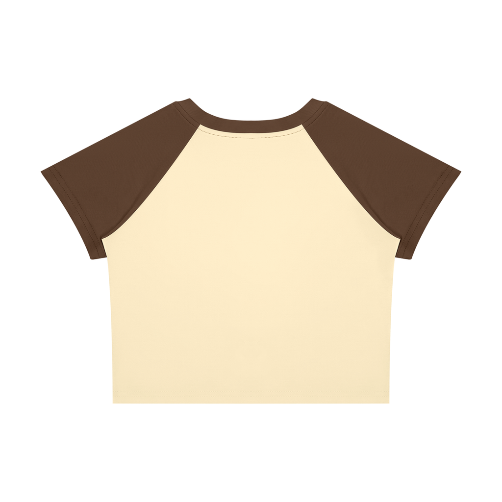 Women’s Slim Fit Raglan Color Block Baby T-Shirt