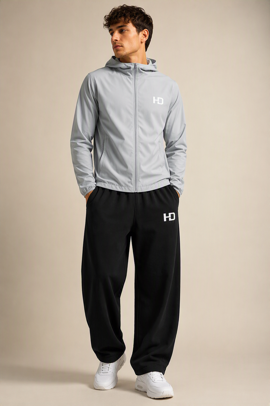Unisex Vintage Washed Barrel Leg Sweatpants