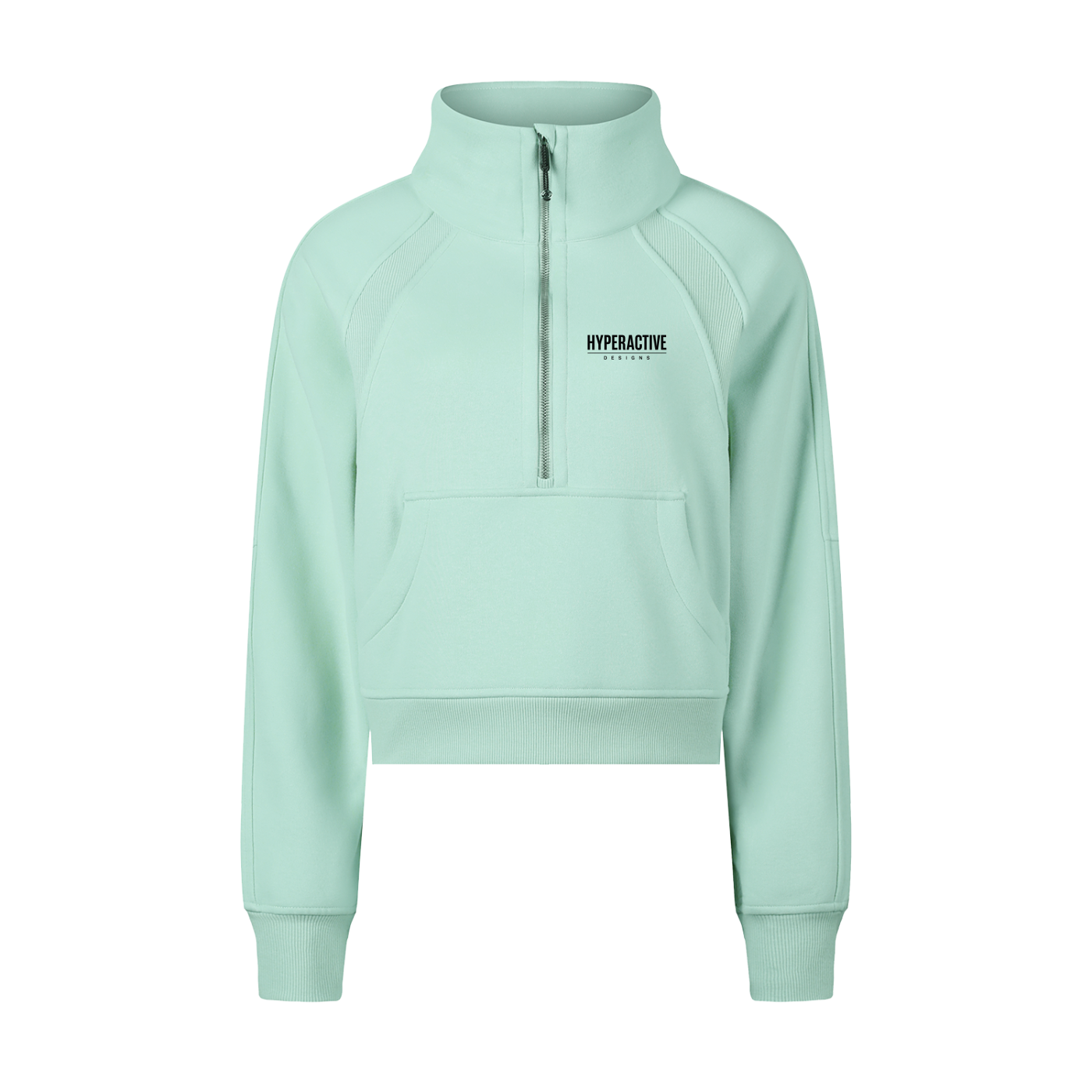 Cropped Half-Zip Sweatshirt
