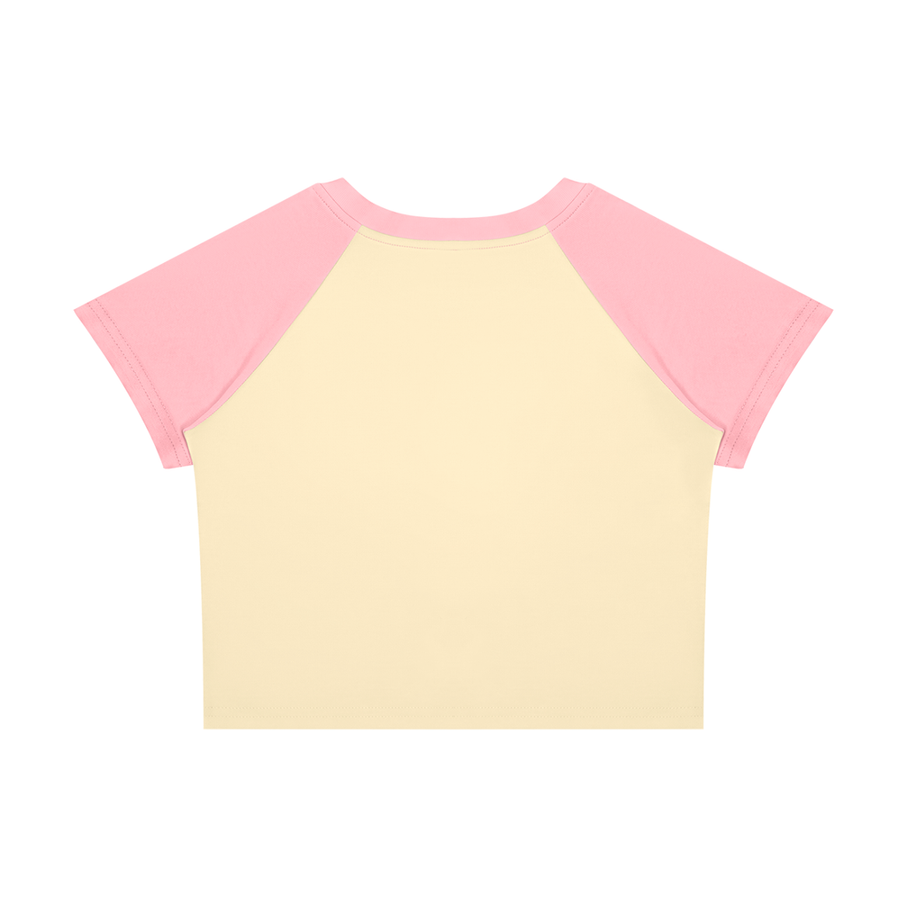 Women’s Slim Fit Raglan Color Block Baby T-Shirt