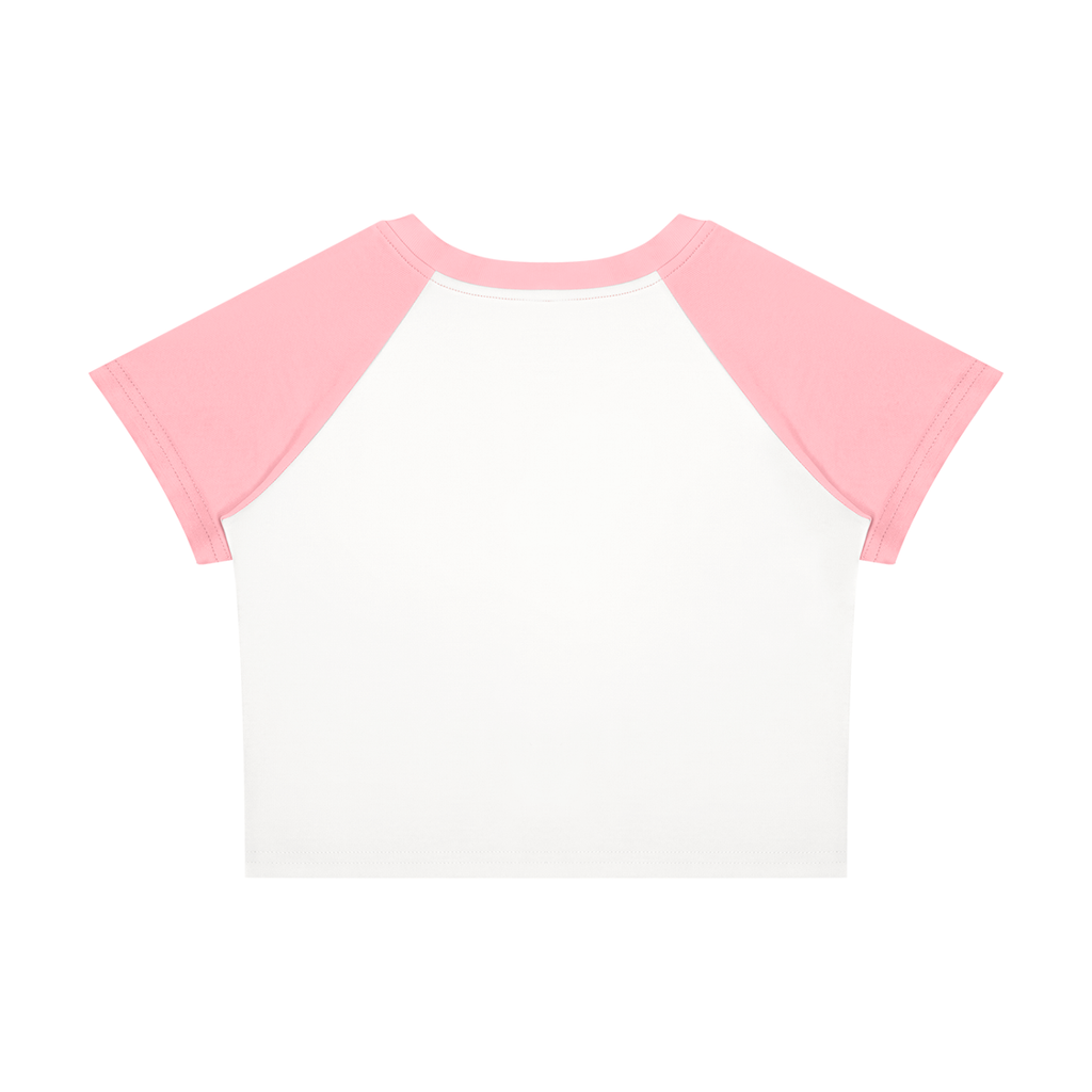 Women’s Slim Fit Raglan Color Block Baby T-Shirt