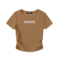 Women's Ruched Bodycon Crop Top