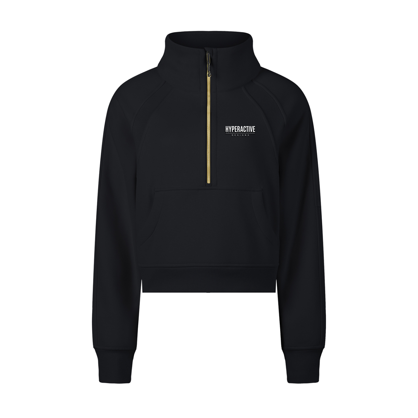 Cropped Half-Zip Sweatshirt