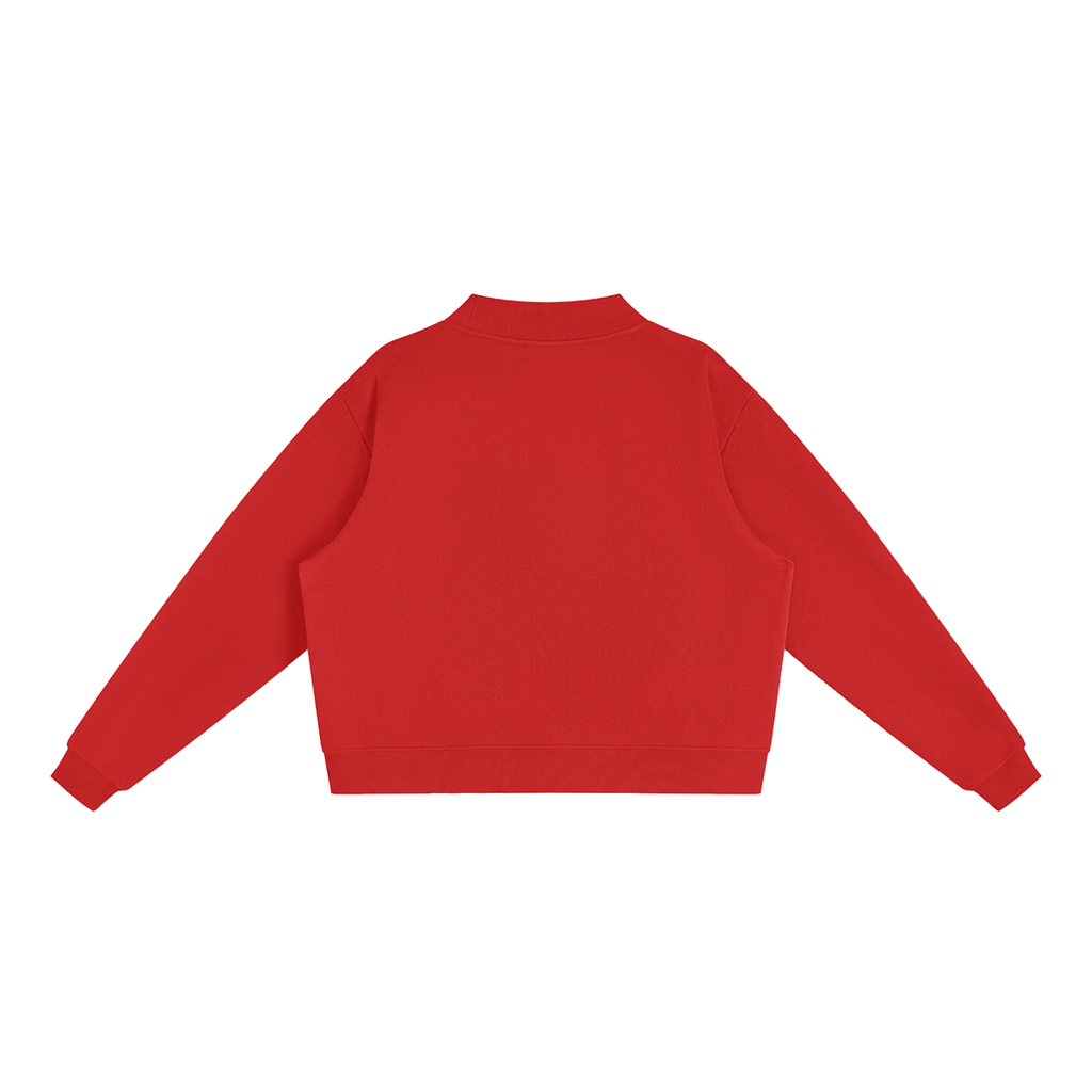 Essential Fleece Mock-Neck Crew Sweatshirt - Central Logo