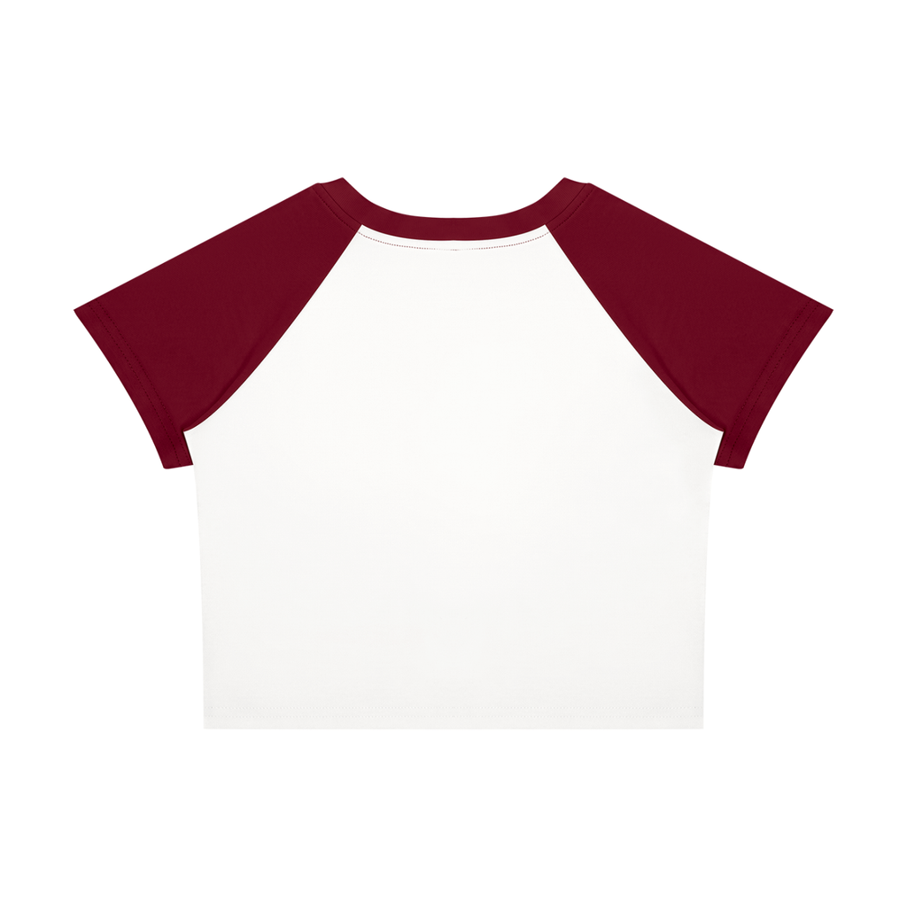 Women’s Slim Fit Raglan Color Block Baby T-Shirt