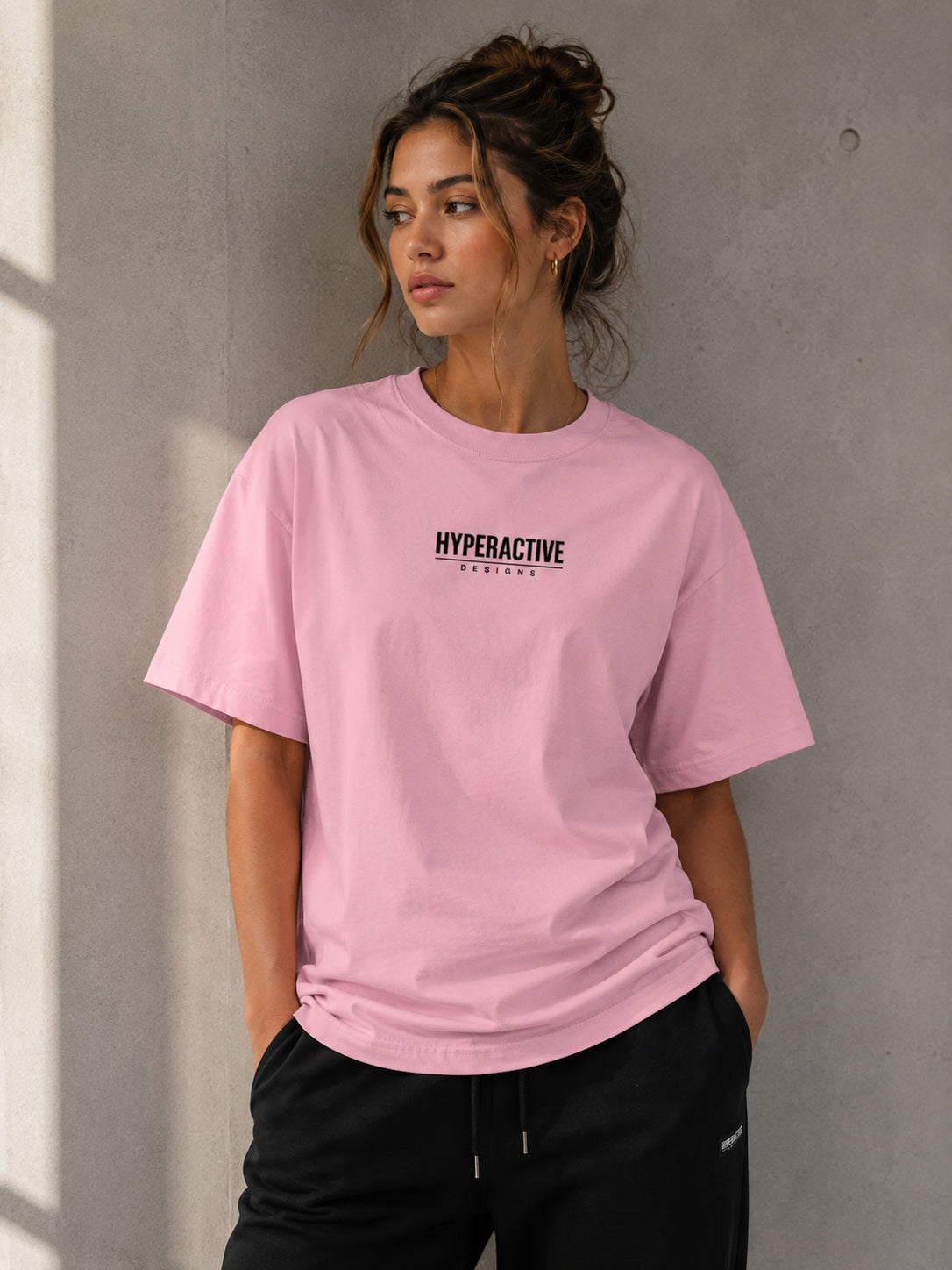 Essential Oversized Cotton T-Shirt - Central logo