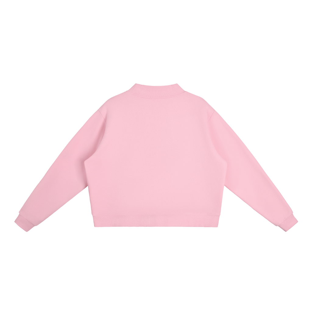 Essential Fleece Mock-Neck Crew Sweatshirt - Central Logo