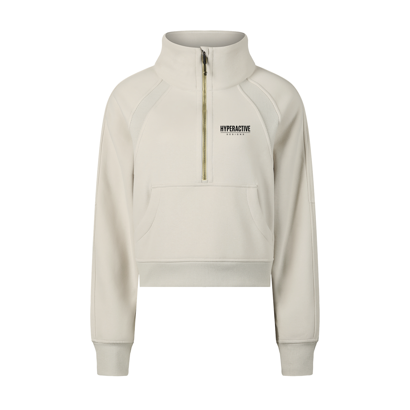 Cropped Half-Zip Sweatshirt