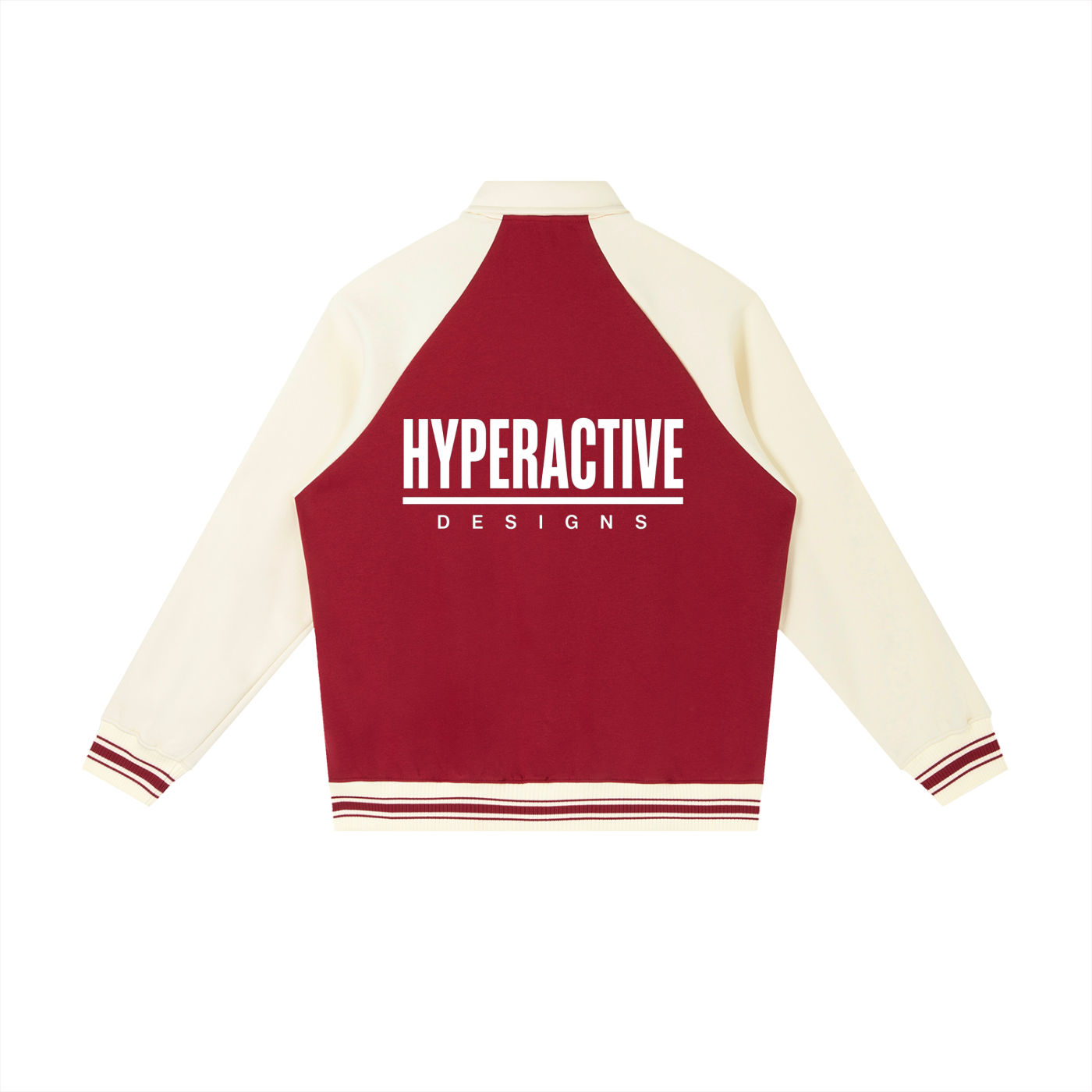 Contrast Raglan Sleeve Baseball Jacket