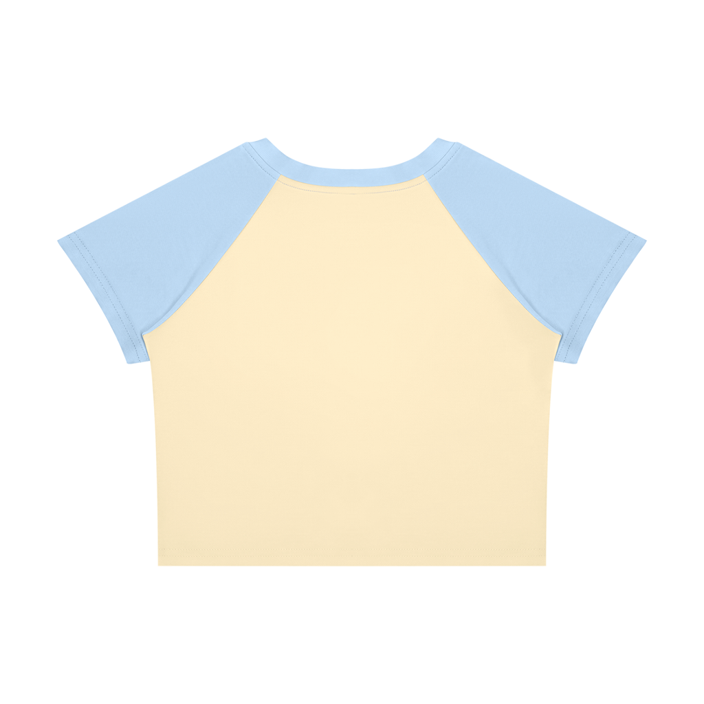 Women’s Slim Fit Raglan Color Block Baby T-Shirt