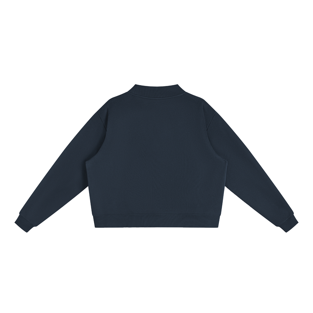 Essential Fleece Mock-Neck Crew Sweatshirt - Central Logo