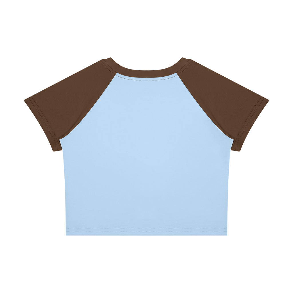 Women’s Slim Fit Raglan Color Block Baby T-Shirt