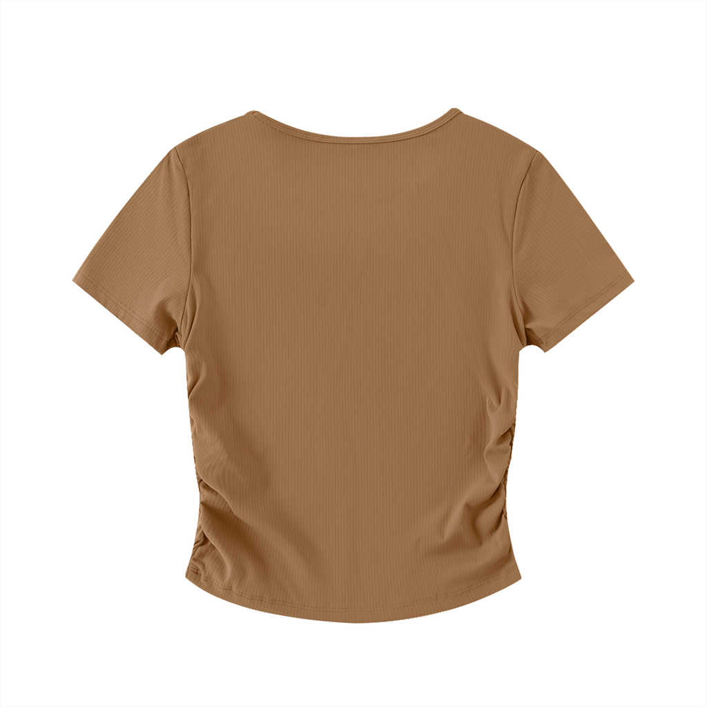 Women's Ruched Bodycon Crop Top