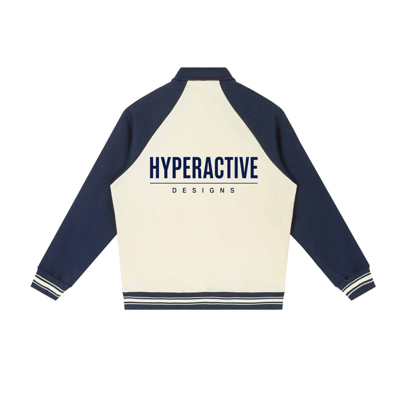 Contrast Raglan Sleeve Baseball Jacket