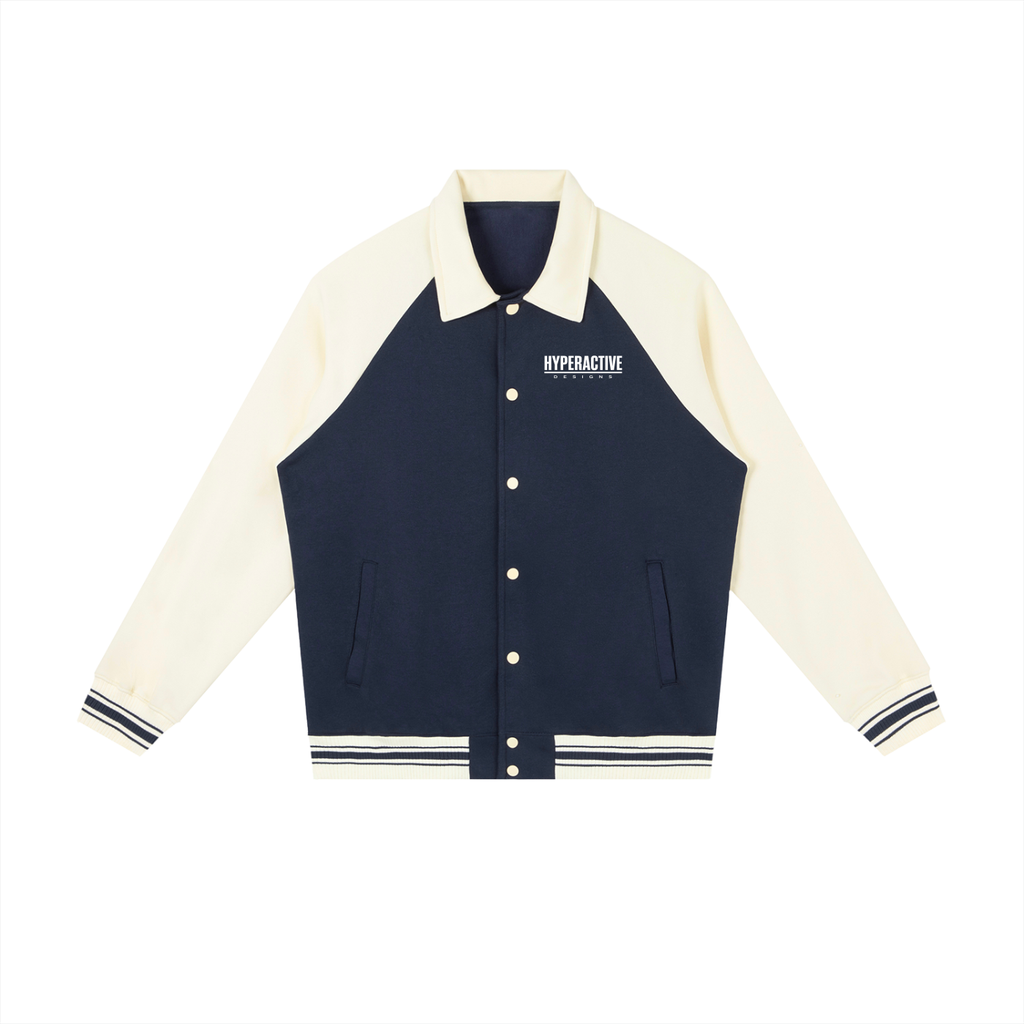 Contrast ADHD Raglan Sleeve Baseball Jacket