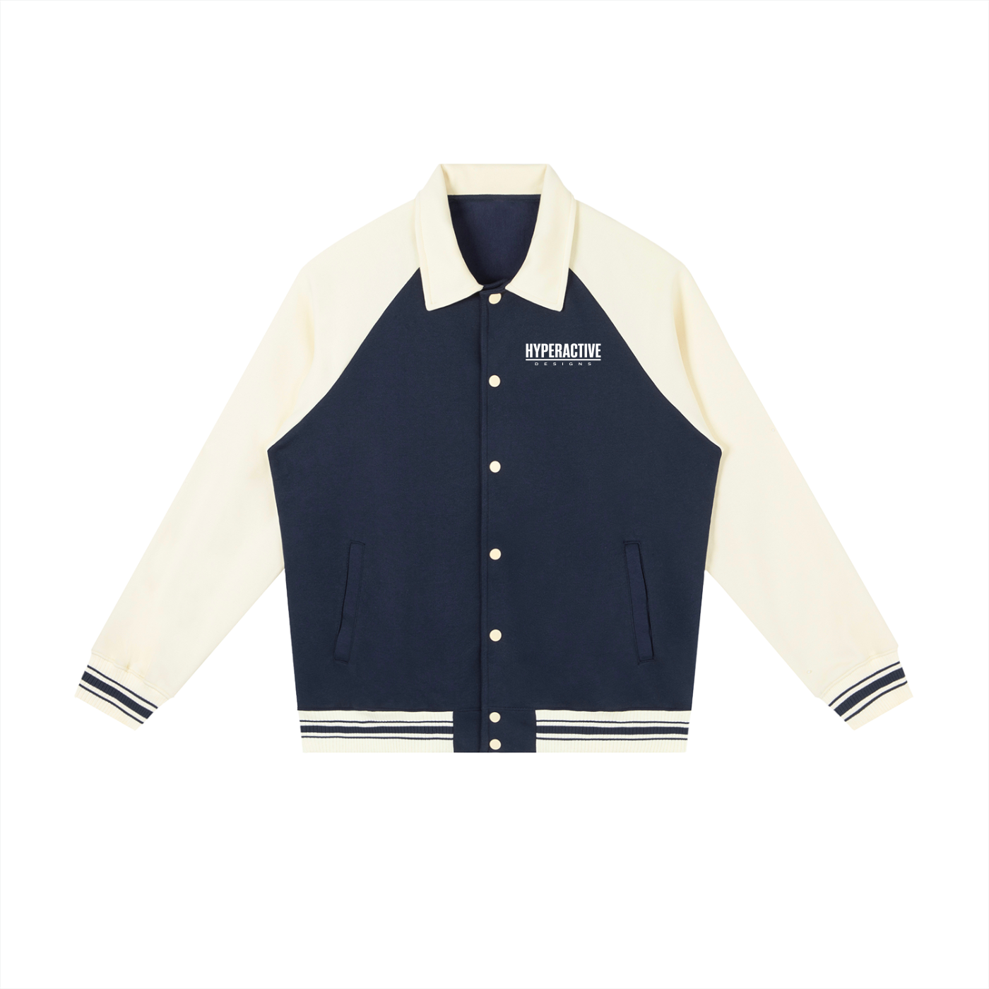 Contrast ADHD Raglan Sleeve Baseball Jacket