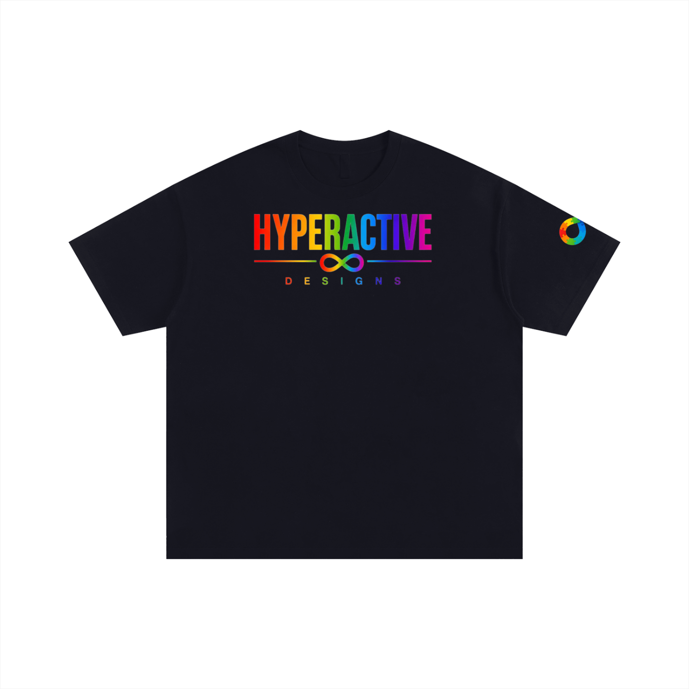 Unisex Oversized Cotton T-Shirt - The Neuro Tee (Sleeve Logo)